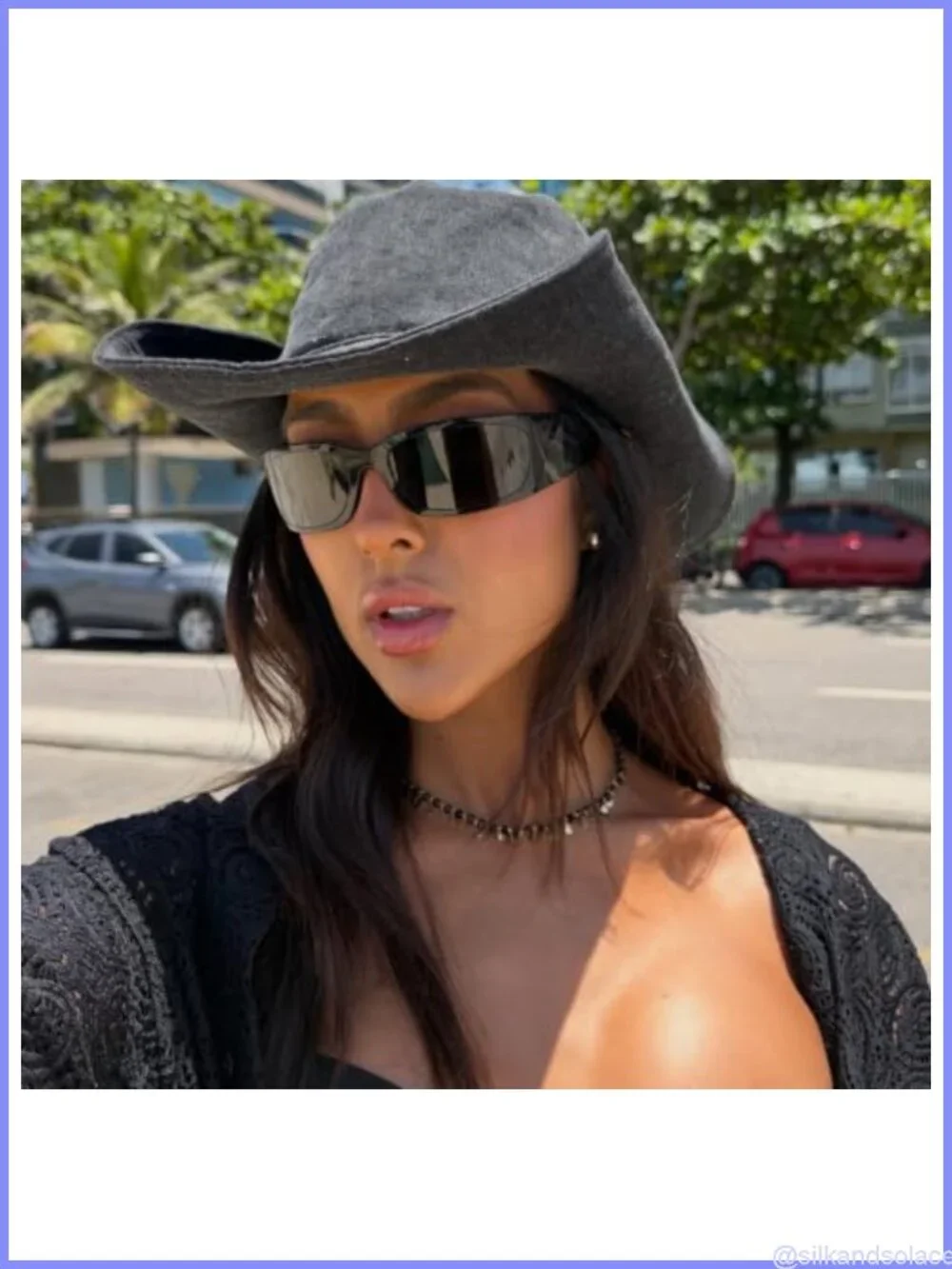 Retro Wrap Around Sunglasses UV400 Protection Full Frame Women's Fit